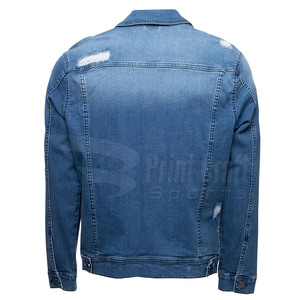 Nouveau design veste en jean de couleur unie pour hommes adultes style décontracté avec motif de lettres pour l'hiver - Product Image 2