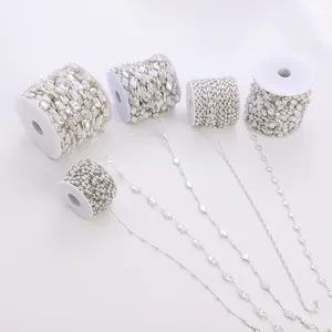 Jewelry Making and DIY Crafts stainless steel handmade chain spool bulk ABS plastic beads link chain