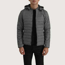 OEM Custom <b>Men</b> High Quality Custom Colors Full Sleeves Hooded Puffer Bubble Jacket Breathable and Comfortable <b>Vest</b> <b>Grey</b> Colour - Product Image 6