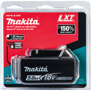 Аккумулятор Makita BL1850B 18В 5.0Ач литий-ионный для профессионального электроинструмента, высокая емкость, длительное время работы для строительства и DIY - Product Image 1