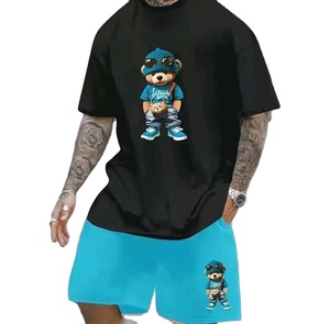 Camiseta de Cuello Redondo de Manga Corta Informal para Hombre, Precio de Fábrica, Algodón/Spandex, Color Sólido, Tejido de Punto Estampado, Ecológico - Product Image 2