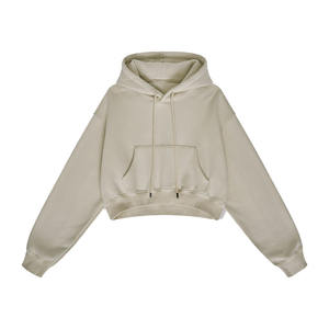 Sudadera con Capucha Deportiva de Alta Calidad para Mujer, Bordado Sólido, ODM, Secado Rápido, Algodón Suave, Felpa Corta, Ropa Deportiva para Gimnasio y Fitness - Product Image 2