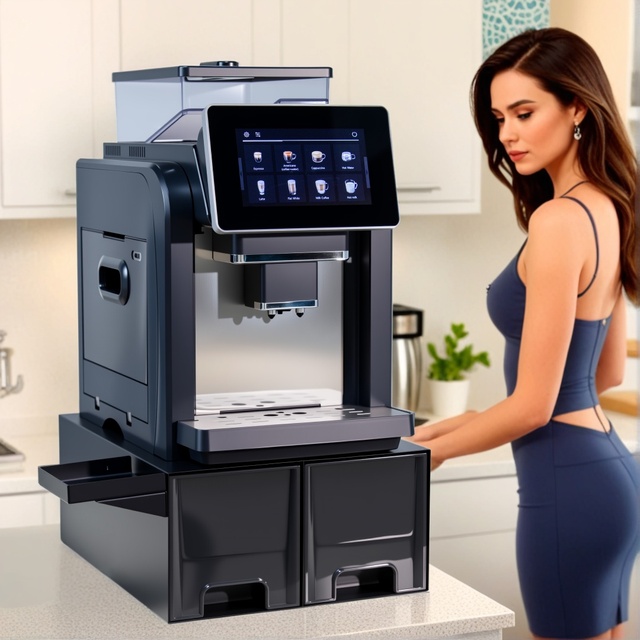 Commercial Professional Smart Coffee Maker Bean to Cup Best Touch Screen Espresso Coffee Machine with Grinder