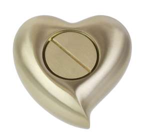 Eternal Golden Heart <b>Keepsake</b> Cremation Urn Engraving Option Aluminium urns for human <b>ashes</b> - Product Image 2