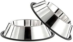 Artículo al por mayor Cuenco de acero inoxidable para perros, gatos y mascotas Cuenco de agua y comida ecológico elegante con fondo de goma antideslizante - Product Image 3