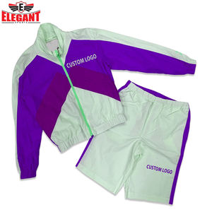 Conjunto de pantalones cortos y Sudadera con capucha de nailon cortavientos Buena calidad Tasa de fábrica Producto Premium Diseño único Ropa para adultos 100% por Elegant Sports - Product Image 6