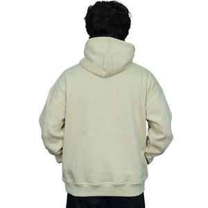 No Import Duty <b>American</b> Cotton Ivory Pullover <b>Hoodie</b> for Men Soft Fleece Customizable Streetwear Warm Casual Sweatshirt - Product Image 3