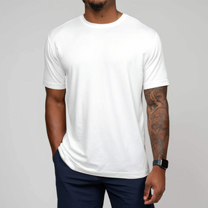 Camiseta de rendimiento para hombre de algodón 100% de alta calidad que absorbe la humedad y es cómoda para entrenamiento y actividades atléticas - Product Image 2