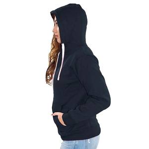 Sudadera con capucha personalizada de talla grande para mujer, Sudadera con capucha y cremallera completa lisa, Sudadera con capucha de manga larga para mujer - Product Image 3