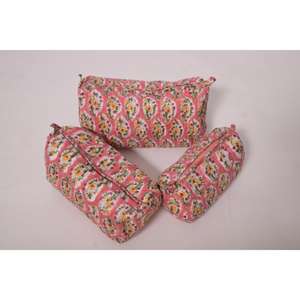 Bolsa de Maquillaje Impermeable de Gran Capacidad, Portátil, Duradera, Hecha a Mano con Algodón Indio, con Cremallera, para Viajes - Product Image 4