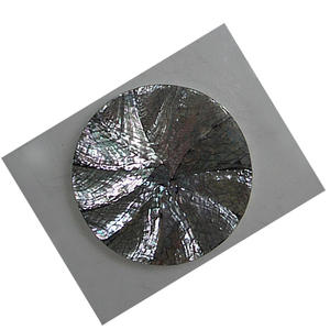 Vaisselle en verre marron, bijoux en coquillages, vaisselle en verre et dessous-de-plat, motif marron, blanc et noir, taille 10 cm - Product Image 3