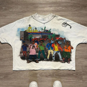 Camiseta personalizada de tu diseño, camisetas de algodón 100% de alta calidad, camiseta ajustada cuadrada para hombre al por mayor, ropa de calle, camiseta personalizada para hombre - Product Image 2