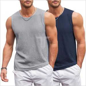 เสื้อกล้ามคอกลมผู้ชายขายดี ผ้าฝ้าย 100% เป็นมิตรกับสิ่งแวดล้อม ไม่เป็นขุย แห้งเร็ว ระบายอากาศดี เหมาะสำหรับใส่ลำลองและออกกำลังกาย - Product Image 4