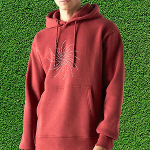 Pullover décontracté à capuche avec logo personnalisé veste en strass d'hiver de grande taille à vendre pour hommes de dernière conception en gros - Product Image 1