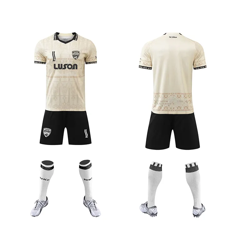 LUSON Custom Logo Soccer Jersey AC Tracksuit Design Football Uniforms Soccer Football Clothing Custom Football Jersey