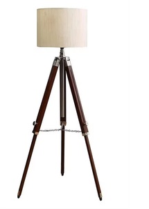 Lámpara de pie de madera Lámpara de noche moderna hecha a mano Lámpara de pie con soporte de trípode para sala de estar Dormitorio Oficina Decoración Artículo de regalo - Product Image 3