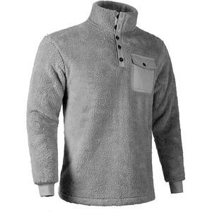 Vente en gros de sweats streetwear unis pour hommes sweats à capuche avec logo personnalisé de base en coton lourd 100% sherpa polaire sweats à capuche pour hommes - Product Image 3