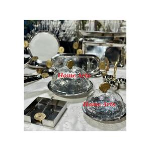 Plateau à gâteaux en marbre de dernière génération avec couvercle en verre, forme ronde, pour fournisseur en gros - Product Image 4