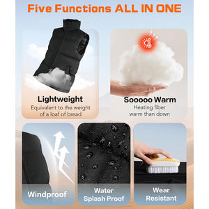 Chaleco Acolchado de Lona Transpirable de Alta Calidad para Hombre, Estilo Nuevo, Informal, para Exteriores, Invierno, Ropa Exterior, Calefactable, Antipilling - Product Image 3