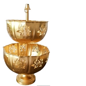 Urli en métal de qualité supérieure pour Diwali, Diya en forme de lotus pour Diwali Puja Pooja, décoration festive pour la maison, cadeau d'entreprise 2024 - Product Image 4