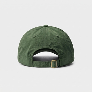 Casquette de baseball unisexe vert foncé à 6 panneaux, légère, en tissu imperméable, couleur unie, fermeture arrière réglable - Product Image 3