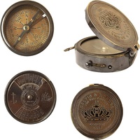 Boussole marine vintage Kelvin Hughes en laiton avec calendrier 100 ans, cadran à aiguille étanche de la boutique artisanale RJ pour la randonnée et le camping