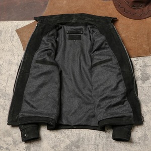 Faux Lamb Leather Fur Leather Bomber Jacket Coat Top Women's Jacket with <b>Belt</b> Moto Biker Thick Warm Sheepskin Coat Outwear - Product Image 6