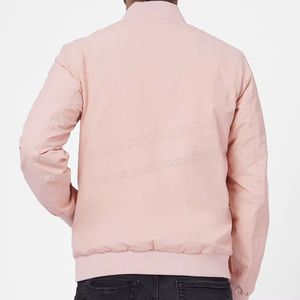 Veste bomber rose pour homme, hip-hop, de haute qualité, sur mesure, veste d'hiver, col montant, collection d'hiver, veste en tissu pour homme - Product Image 3