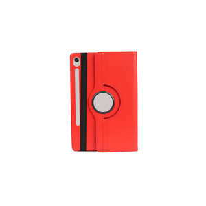 Étui de protection en cuir PU Netzy pour Samsung Galaxy Tab S9 FE rouge, avec support rotatif à 360° durable - Product Image 1