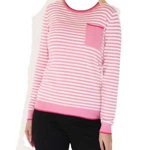 Direct Factory Supply Women's Casual Thin Flat Knitted Pullover <b>Jumper</b> Long <b>Sleeve</b> Viscose Nylon Sweater Logo Front New Arrival - Product Image 4
