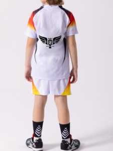 ชุดเสื้อเจอร์ซีย์ฟุตบอลของเด็กชายกางเกงขาสั้นลายทางทำจากโพลีเอสเตอร์ระบายอากาศได้ดี - Product Image 6