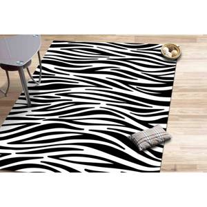 Zebra Print <b>Rug</b>: Modern Animal Pattern Home Decor,<b>Chenille</b> <b>Rug</b> - Product Image 4