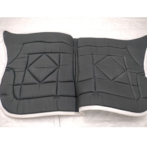 Tapis de selle de cheval anglais gris de qualité supérieure Polyester/coton tissu de forage doublure en polycoton fabricants indiens en gros - Product Image 5