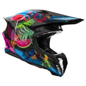 Casco de Motocicleta Airoh Twist 3 Amazonia de Fibra de Carbono, Acabado Brillante, Unisex, Estilo Clásico de Carreras, Visera, Talla XS/S, Nuevo - Product Image 5