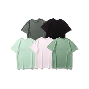 Camiseta informal transpirable lisa con logotipo OEM de manga corta de algodón/poliéster de punto personalizada 2025 para hombre de alta calidad - Product Image 3