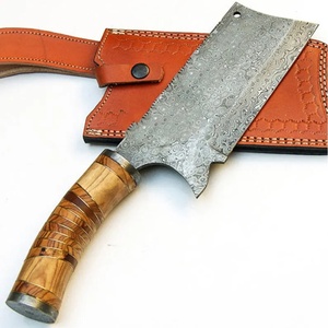 Couteau de chef en acier Damas fait main avec étui en cuir unique, manche magnifique, personnalisable, supporté - Product Image 2