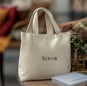Sac fourre-tout durable en toile et coton écologique avec logo personnalisé, cadeau d'achat promotionnel pour un usage quotidien, tissus Noor de taille moyenne - Product Image 1