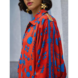 Ensemble veste bomber et jupe imprimées Leela - Ensemble décontracté en tissu tissé deux pièces - Product Image 6