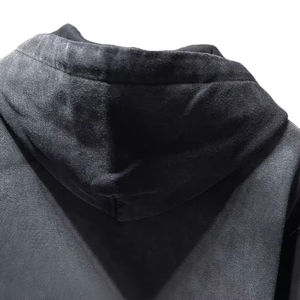 Sudadera con capucha de algodón unisex informal respetuosa con el medio ambiente transpirable de forro polar sólido con logotipo personalizado con cuello con capucha de ajuste regular de invierno - Product Image 4