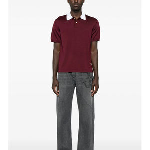 Verano nuevos hombres Casual para Polo camisa 100% algodón tejido transpirable deportes solapa camiseta Top personalizable manga corta Top - Product Image 2