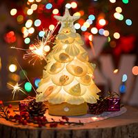 Haute qualité fait à la main Vietnam fait coquillage étoile de mer Mini arbre de noël décor personnalisable Unique plage thème cadeau de table