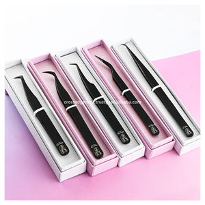 Pince à épiler pour extensions de cils à pointe en fibre, marque privée, pour isolation et volume X Mega Boot, avec prise en fibre - Product Image 6