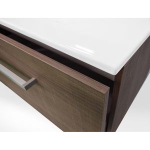 KIO 90 CM Wall-Hung Bathroom Cabinet with Washbasin and <b>Mirror</b> Bath Supplies - Product Image 3