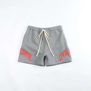 <b>Men's</b> Custom Printed Heavy Cotton Gym <b>Shorts</b> Screen-Printed 5 Inch Mid Waist Terry Cotton <b>Long</b> Drawstring Wholesale Cargo Sweat - Product Image 5