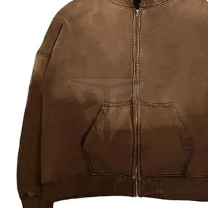 Ensemble de survêtements délavés à l'acide d'usine OEM taille plus sweat-shirt et pantalon respirant col à capuche séchage rapide pour l'hiver - Product Image 6