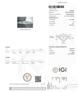 เพชร B2B บริสุทธิ์สำหรับ Gia ได้รับการรับรองจาก Gia เพชรสีขาวหลวมๆ1.07 CT กลม M ธรรมชาติไหลแบบบริสุทธิ์บริสุทธิ์ - Product Image 5