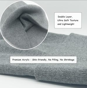 Dernières tendances en matière de bonnets pour hommes et femmes en noir, fournisseur en gros de bonnets, bonnets unisexes chauds d'hiver de couleur unie - Product Image 2