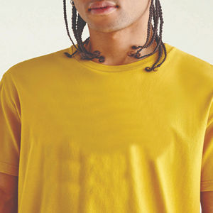 เสื้อยืดแขนสั้นผ้าคอตตอน100% เข้ารูปสำหรับผู้ชายเสื้อถักลายกันยับพิมพ์ลายตัวอักษร - Product Image 4