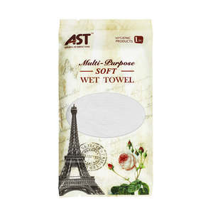 Toallitas Húmedas de Microfibra con Borde Dorado Torre Eiffel, Aroma Johnson's, Desechables, con OEM y Marca Privada - Product Image 2
