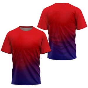 T-shirt imprimé avec logo personnalisé en gros pour hommes 100% T-shirt de sublimation en coton polyester avec un beau design - Product Image 5